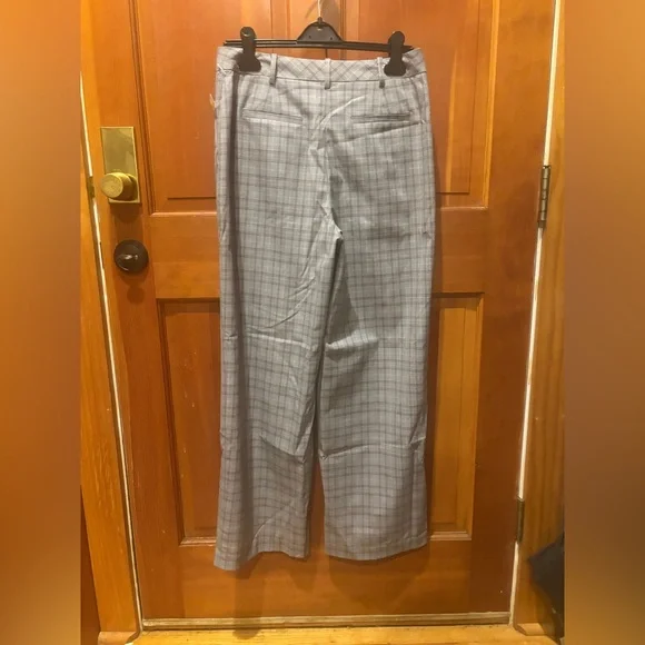 Nordstrom British Plaid High Waist Wide Leg Pants - NWOT - Picture 8 of 14